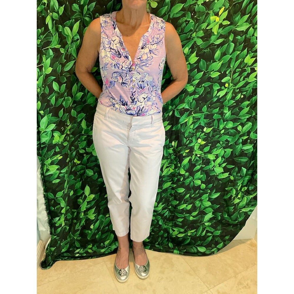 🌸 J.Crew “Scout” Capri Pants – Size 4 – Pale Lavender – 100% Cotton